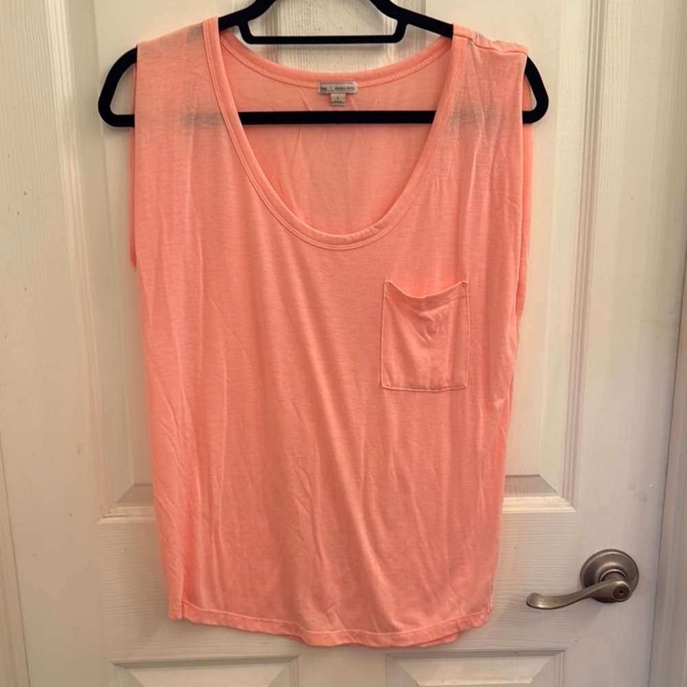 GAP Peach Slouchy Tank Top Scoop Neck & Pocket